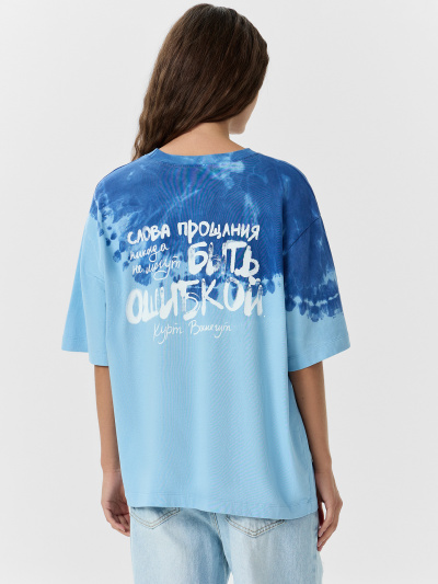 Футболка Mark Formelle 112961/24-ОБР33474ПП-0 голубой_тай_дай_002_Tye_Dye_2_сл_на_пол_2сл_на_ - фото 4