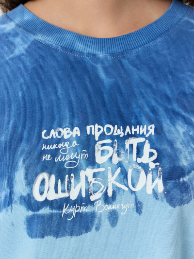 Футболка Mark Formelle 112961/24-ОБР33474ПП-0 голубой_тай_дай_002_Tye_Dye_2_сл_на_пол_2сл_на_ - фото 2