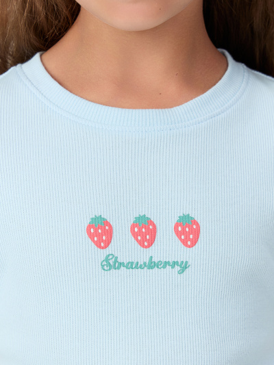 Футболка Mark Formelle 117912/24-33331П-0-2 голубое_небо_печать1_610_D_вышивка - фото 3