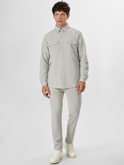 Рубашка Mark Formelle 121198/1/24-3795Ц-2 двухцветный_св.серый - фото 1
