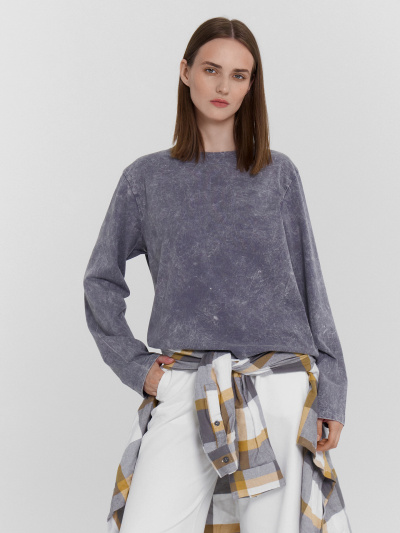 Джемпер Mark Formelle 122768/24-ОБР35122П-0 ACID_WASH_серый_печать_009.2_1_Эйсид - фото 3