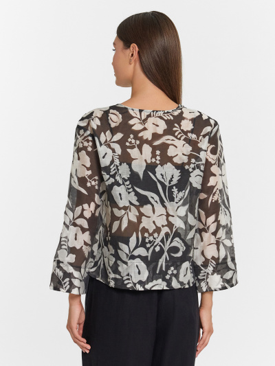 Блуза Mark Formelle 122855/24-33268П-9 цветы_на_черном - фото 2