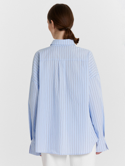 Блуза Mark Formelle 122976/24-32795П-9 широкая_голубая_полоска1 - фото 2