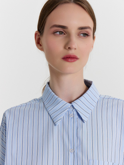 Блуза Mark Formelle 122976/24-32795П-9 широкая_голубая_полоска1 - фото 4