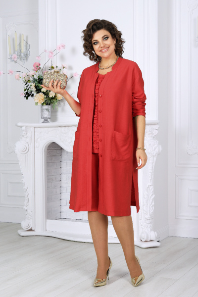 Блуза, кардиган, шорты Ninele 7495 красный - фото 4