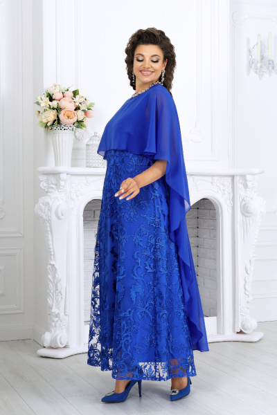 Накидка, платье Ninele 7496 василек - фото 2
