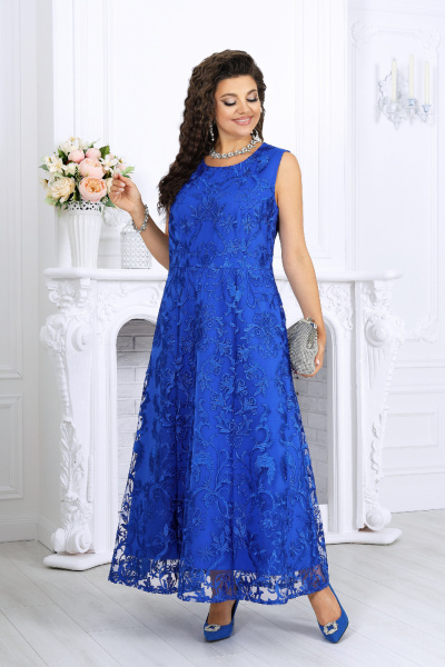 Накидка, платье Ninele 7496 василек - фото 3