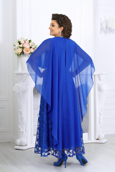 Накидка, платье Ninele 7496 василек - фото 4