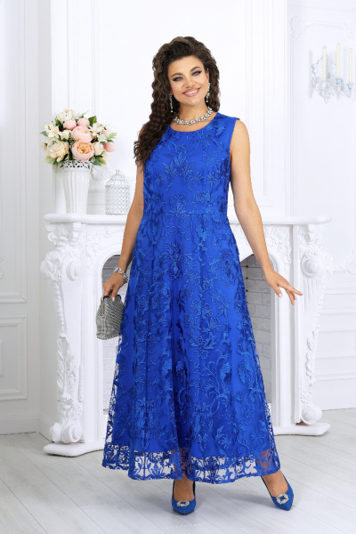 Накидка, платье Ninele 7496 василек - фото 5