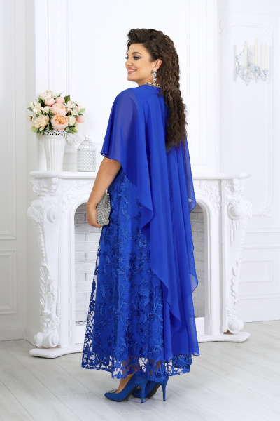 Накидка, платье Ninele 7496 василек - фото 10