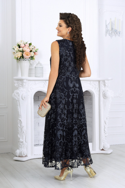 Накидка, платье Ninele 7496 синий - фото 10