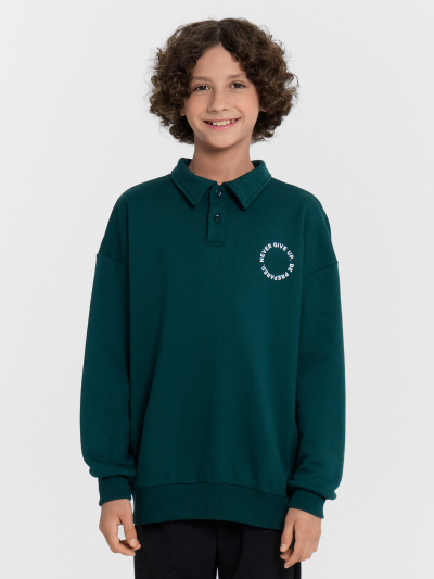 Свитшот Mark Formelle 123469/24-33651П-7 хвойно_зеленый_печать_2_сл_на_пол - фото 1