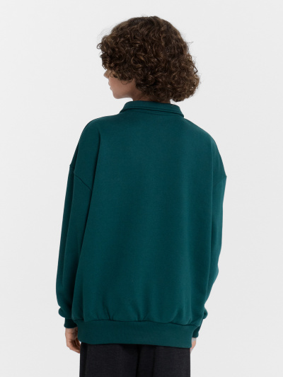 Свитшот Mark Formelle 123469/24-33651П-7 хвойно_зеленый_печать_2_сл_на_пол - фото 3