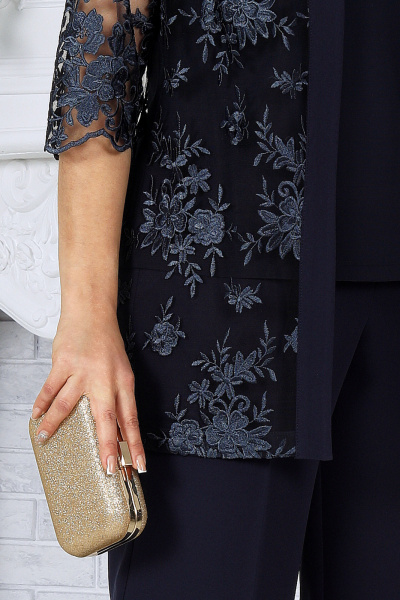 Блуза, брюки, кардиган Ninele 7498 синий - фото 10