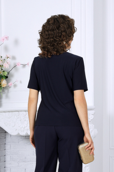 Блуза, брюки, кардиган Ninele 7498 синий - фото 11