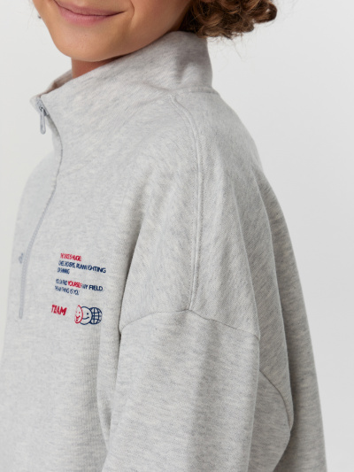 Свитшот Mark Formelle 123472/25-35529П-7 серый_меланж_4306_А_печать_1_сл_на_пол - фото 3