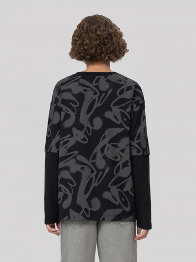 Джемпер Mark Formelle 123485/25-36601П-0 граффити_на_черном1 - фото 1