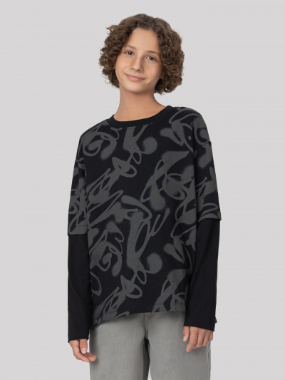 Джемпер Mark Formelle 123485/25-36602П-0 граффити_на_черном1 - фото 1