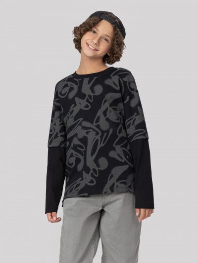 Джемпер Mark Formelle 123485/25-36602П-0 граффити_на_черном1 - фото 4