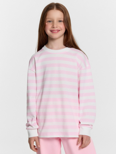 Лонгслив Mark Formelle 127908/1/25-35536П-0 бело_розовая_полоска - фото 1