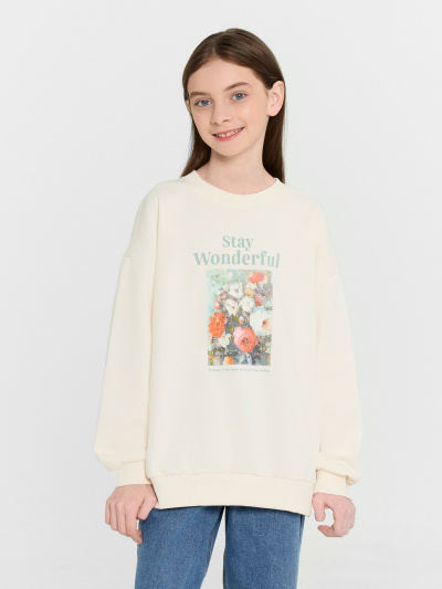 Свитшот Mark Formelle 127958/24-31208П-7 молочный_печать_3_сл_на_пол - фото 3