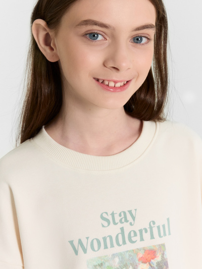 Свитшот Mark Formelle 127958/24-31208П-7 молочный_печать_3_сл_на_пол - фото 4