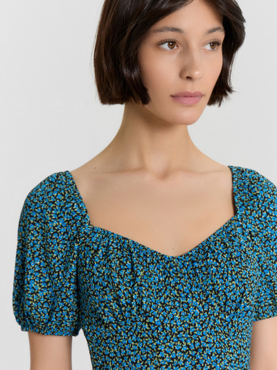 Платье Mark Formelle 152589/24-33567П-9 цветочки_на_черном1 - фото 4