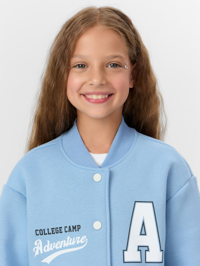 Бомбер Mark Formelle 167766/25-34230П-7П пыльно_голубой_печать_1_сл_на_Л_П_дет_пер - фото 4