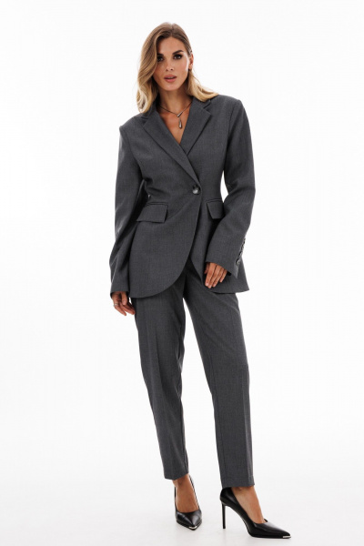 Жакет EOLA 2911 серый_меланж - фото 4