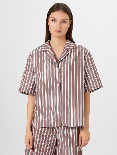 Рубашка, шорты Mark Formelle 192011/24-32911П-9 широкая_кофейная_полоска - фото 5