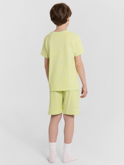 Футболка, шорты Mark Formelle 393330/24-27523П-7 лаймовые_разводы_1_сл_на_пол - фото 1
