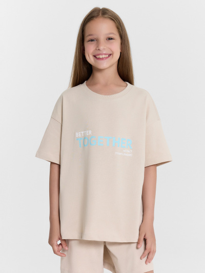 Футболка, шорты Mark Formelle 397741/24-27002П-0 белый_песок_печать_1_сл_на_пол - фото 2