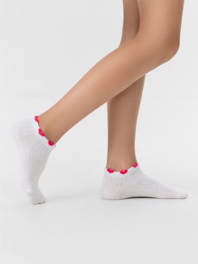 Носки Mark Formelle 406K-3191/B5-25406K белый_малиновый_рис.3191 - фото 4