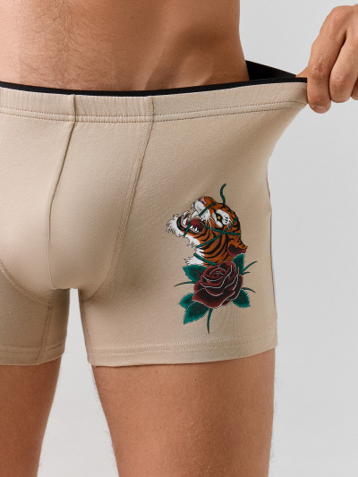 Трусы Mark Formelle 411134/25-4959П-5 бежевый_печать_3_сл_на_ЛВ_пер_дет - фото 5