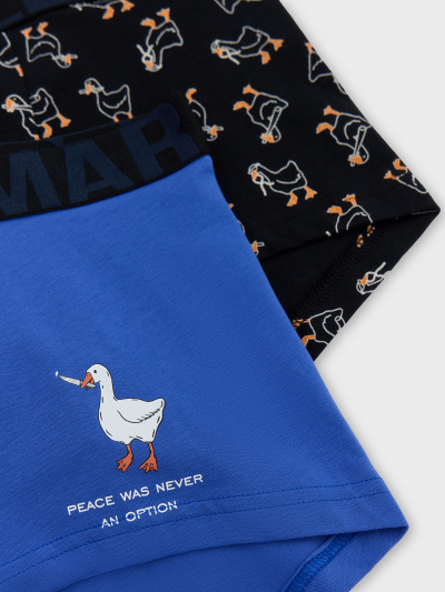 Трусы Mark Formelle 411215-2/25-5145П-5 ультрамарин_гуси_на_черном_3_сл_1тр_на_ЛВ_дет - фото 3