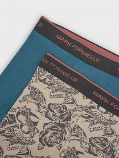 Трусы Mark Formelle 411228-2/25-5164П-5 зелено_голубой_тату_на_бежевом - фото 3