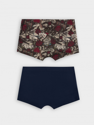 Трусы Mark Formelle 411229-2/25-5165П-5 т.синий_тату_винтаж_3_сл_1тр_на_ЛВ_дет - фото 2