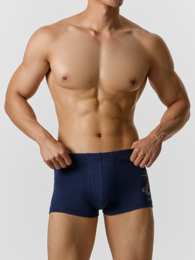 Трусы Mark Formelle 411229-2/25-5165П-5 т.синий_тату_винтаж_3_сл_1тр_на_ЛВ_дет - фото 1