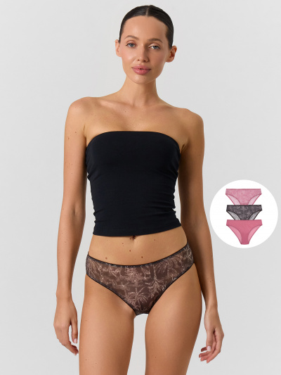 Трусы Mark Formelle 412451-3/25-14.14-ОБР37970Ц-16 веточки_на_коричневом_010.2_Сублимация_ - фото 1