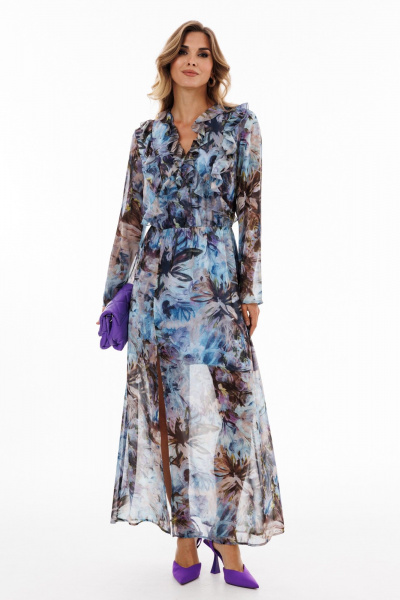 Платье EOLA 2913 голубой/коричневый - фото 19