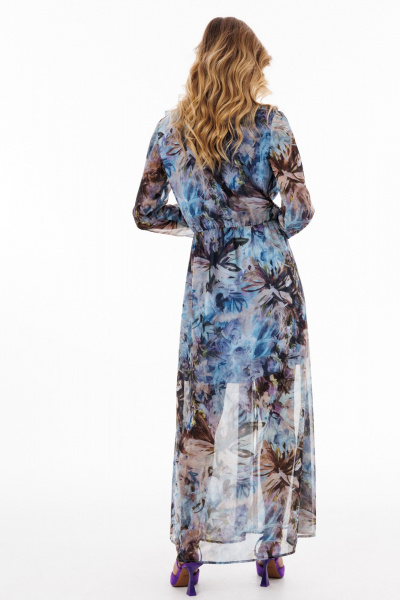 Платье EOLA 2913 голубой/коричневый - фото 17