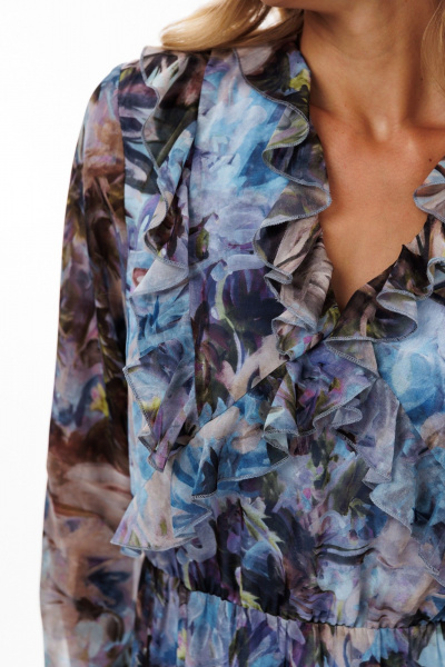 Платье EOLA 2913 голубой/коричневый - фото 13