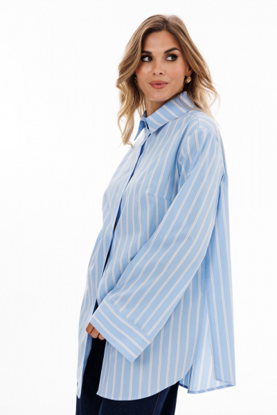 Блуза EOLA 2917 голубой_полоска - фото 21