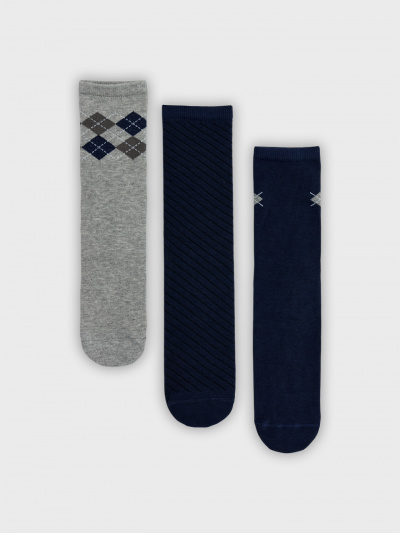 Носки Mark Formelle 430A-1491/B4-233430A-1 т.синий_серый_меланж_рис.1491 - фото 2