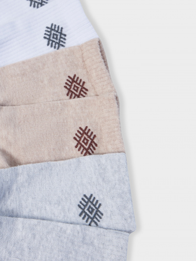 Носки Mark Formelle 444A-2775/B4-243444A белый_беж.мел_св.сер.меланж_рис.2775 - фото 3