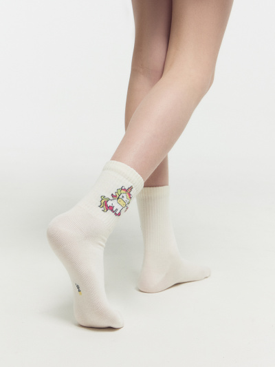 Носки Mark Formelle 444K-2380/B4-23444K молочный_рис.2380 - фото 3