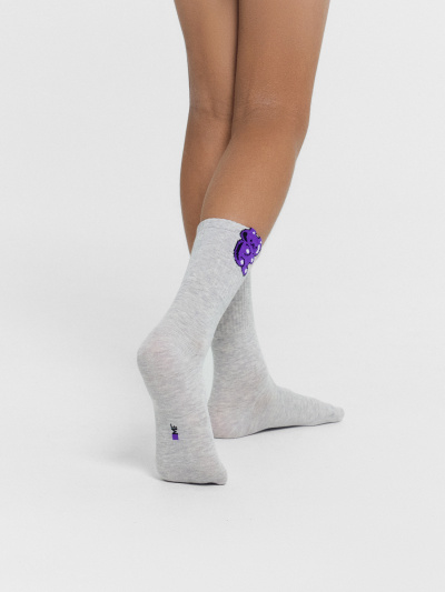 Носки Mark Formelle 444K-2845/B4-24444K св.серый_меланж_рис.2845 - фото 3