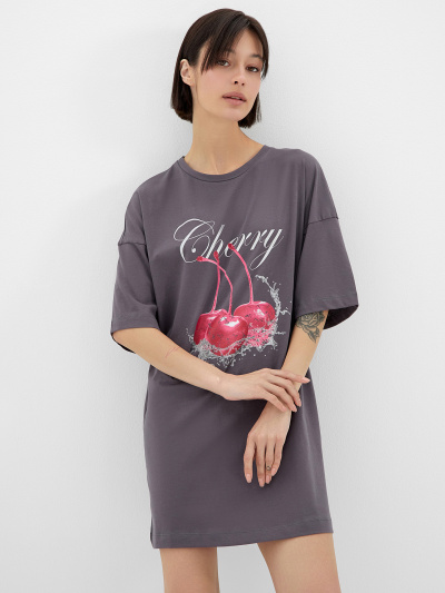 Туника Mark Formelle 512079/24-27958ПП-0 серый_дым_печать_1_сл_на_пол - фото 6