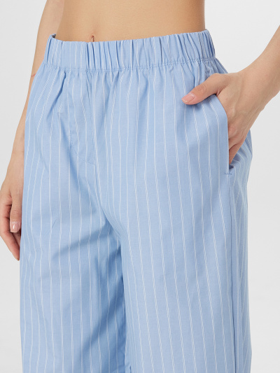 Брюки Mark Formelle 532524/25-34940ПП-9 белые_полосы_на_т.голубом - фото 5