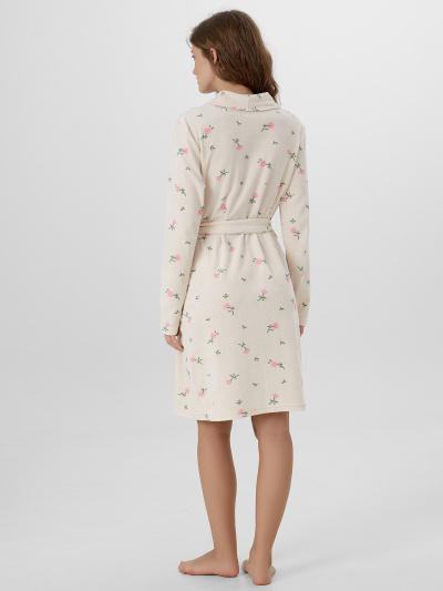 Халат Mark Formelle 552232/25-34627ПП-3 цветы_на_кремовом - фото 1